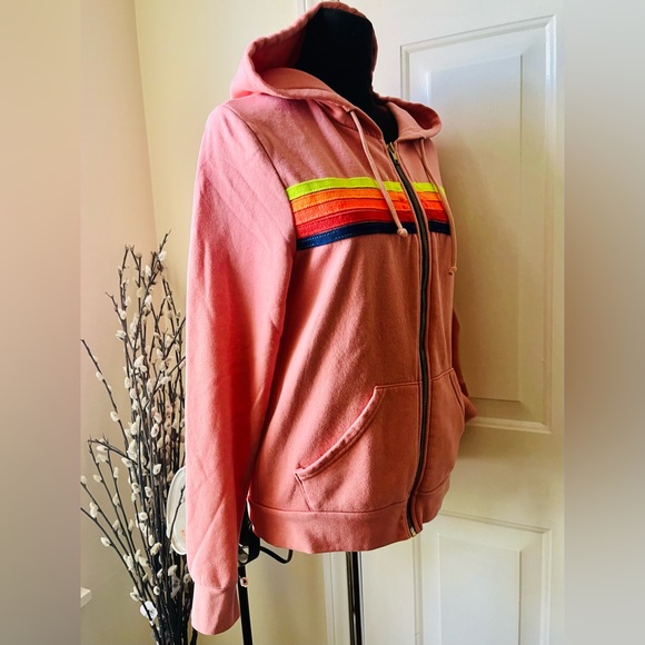 Aviator Nation 5 stripe zipper hoodie - Picture 3 of 10